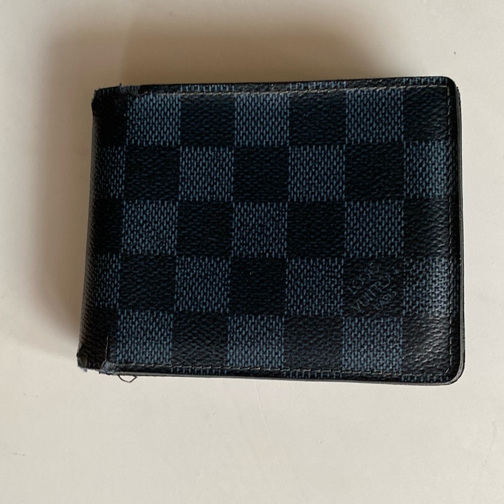Louis Vuitton Blue Damier Graphite Canvas Slender Wallet